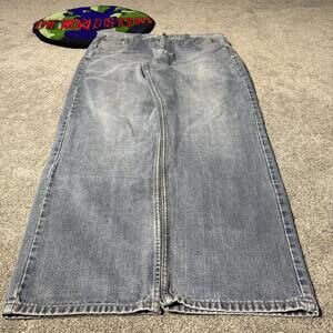 BLUE ACID WASH RELAXED FIT ROYAL BLUE Y2K JEANS 😮‍💨